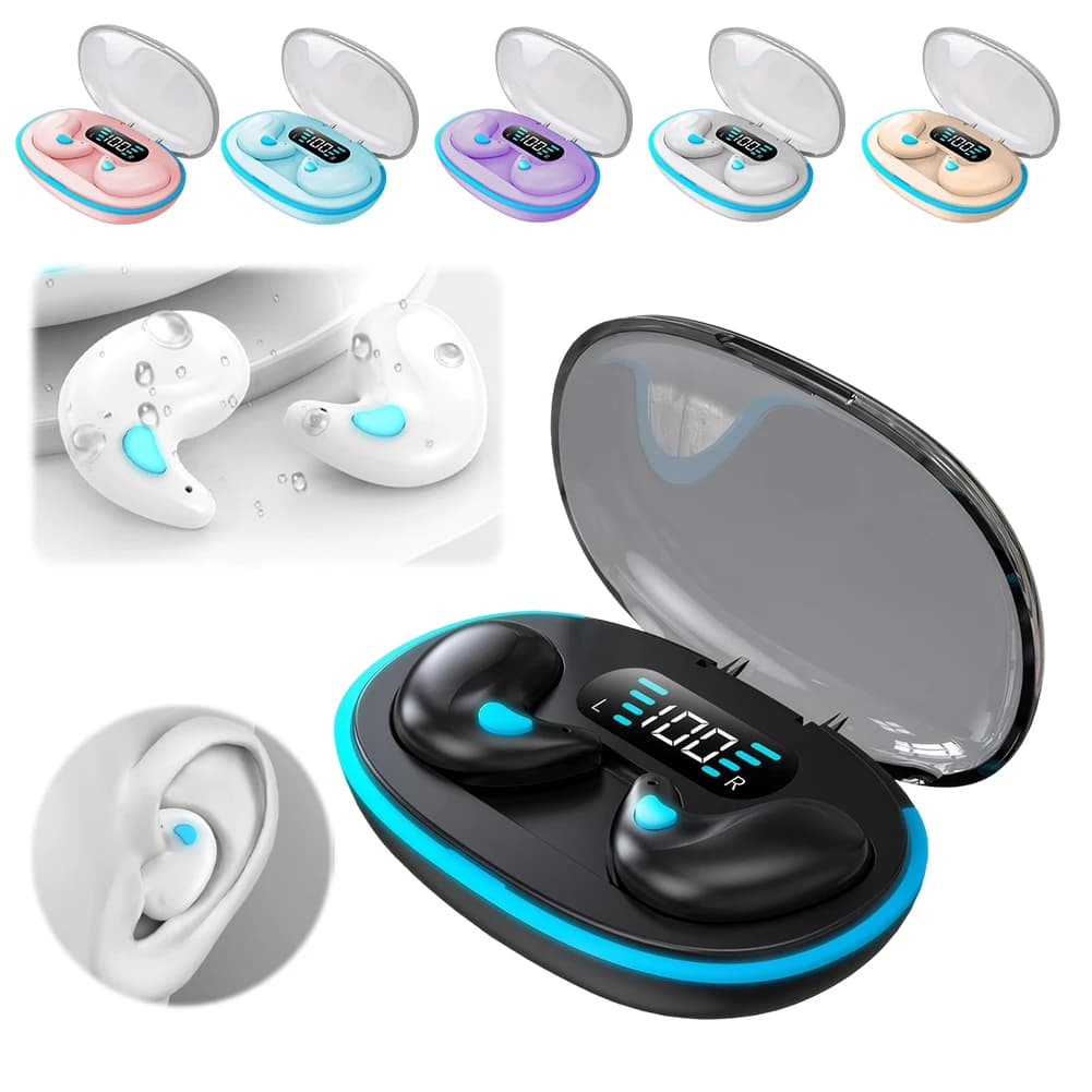 Auricolari Bluetooth X55 per il Sonno, Cuffie Wireless Over-Ear con Cancellazione del Rumore, Bassi Potenti e Audio Hi-Fi Stereo
