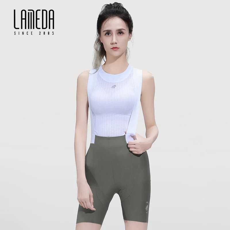 Pantaloncini da Ciclismo LAMEDA per Donna con Imbottitura Antiscivolo Traspirante Elastici con Tasche per Primavera Estate