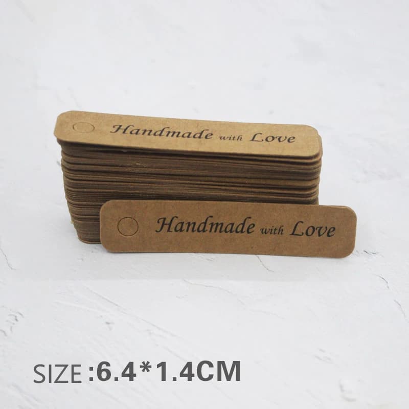 Carta con parole colorate in pelle bovina Nuovo biglietto di prezzo con etichetta in carta per nome di matrimonio scritto a mano in carta Kraft vuota per torta