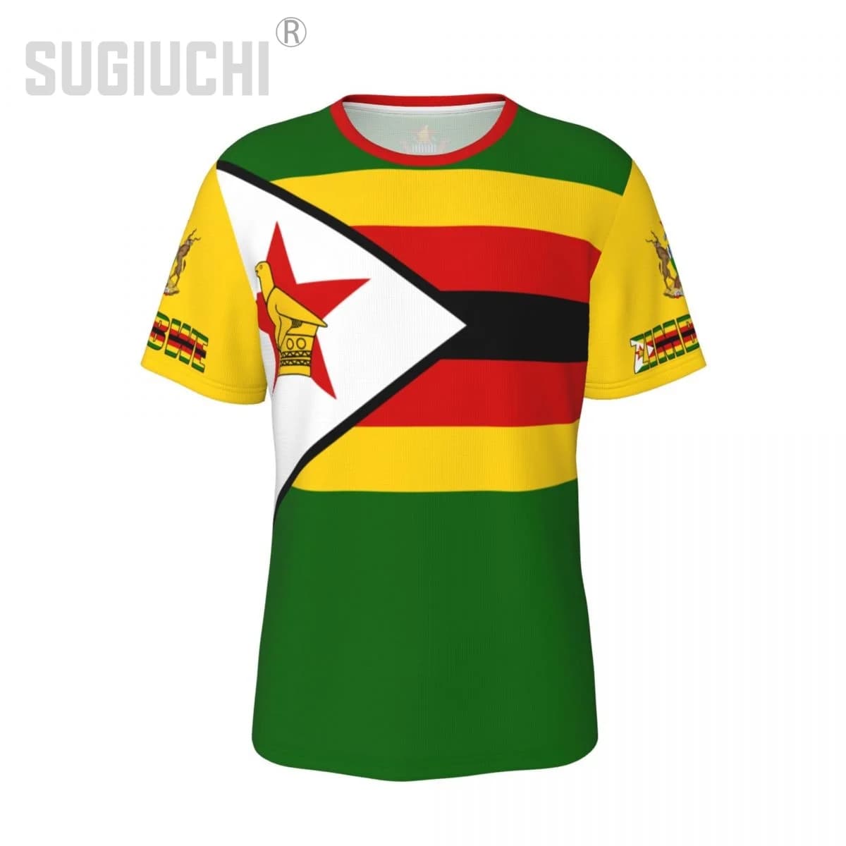 T-shirt unisex con bandiera dello Zimbabwe per uomo e donna, regali per tifosi di calcio, abbigliamento personalizzato.
