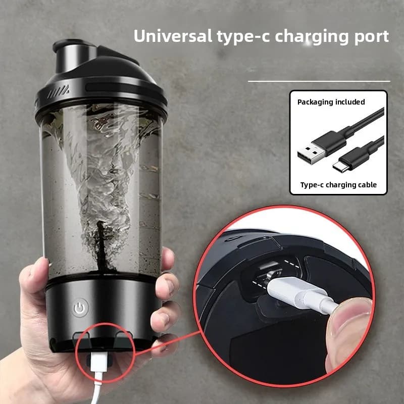 Protein Powder Shaker Cup Electric Mixing Cup Rechargeable Sports Water Fitness Milkshake One-click Mixing