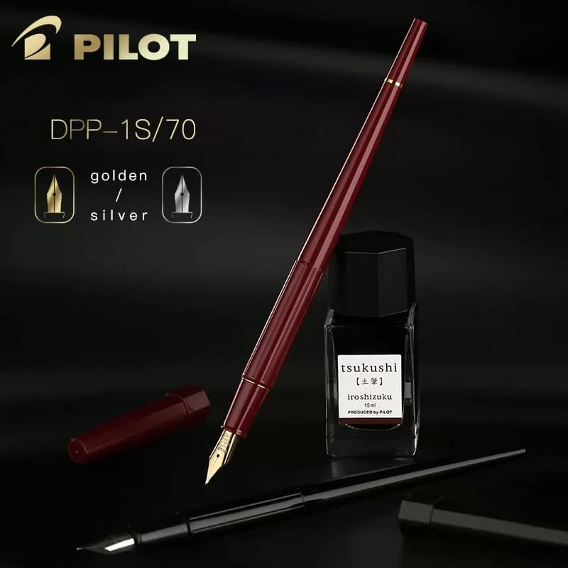 Japan Pilot Fountain Pen Long Rod Calligraphy Hand Drawing Ink Pen DPP-1S EF/F/M Tip School Supplies Stationery Pens for Writing