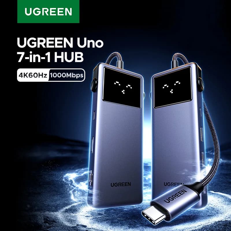 UGREEN A USB C HUB Type-C at 4K60Hz 2K120Hz HDMI 1000Mbps RJ45 PD100W USB3.0 Splitter for MacBook Docking Laptop Accessories