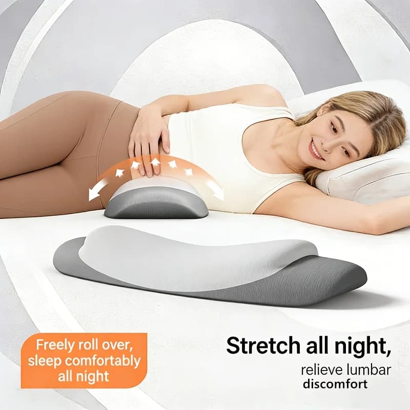 Cuscino Lombare Ergonomico a Strati per Casa e Letto, Supporto per la Schiena, Comodo Cuscino Lombare per Sonno Profondo