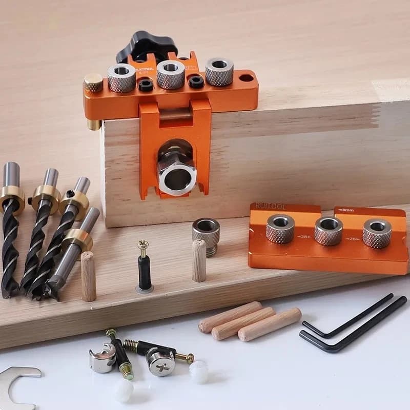 Woodworking Three-in-One Punching Positioner Connector Rebound Device Opening Positioning Furniture Plate Splicing DIY Tool
