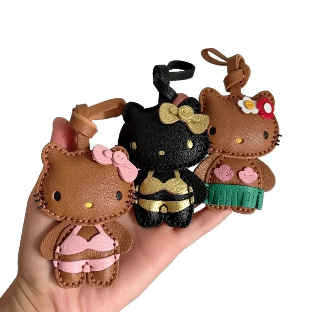 Cartoon Sweet Leather Bag Pendant High-End Backpack Keychain Phone Hanging Chain - Birthday Gift for Girlfriend