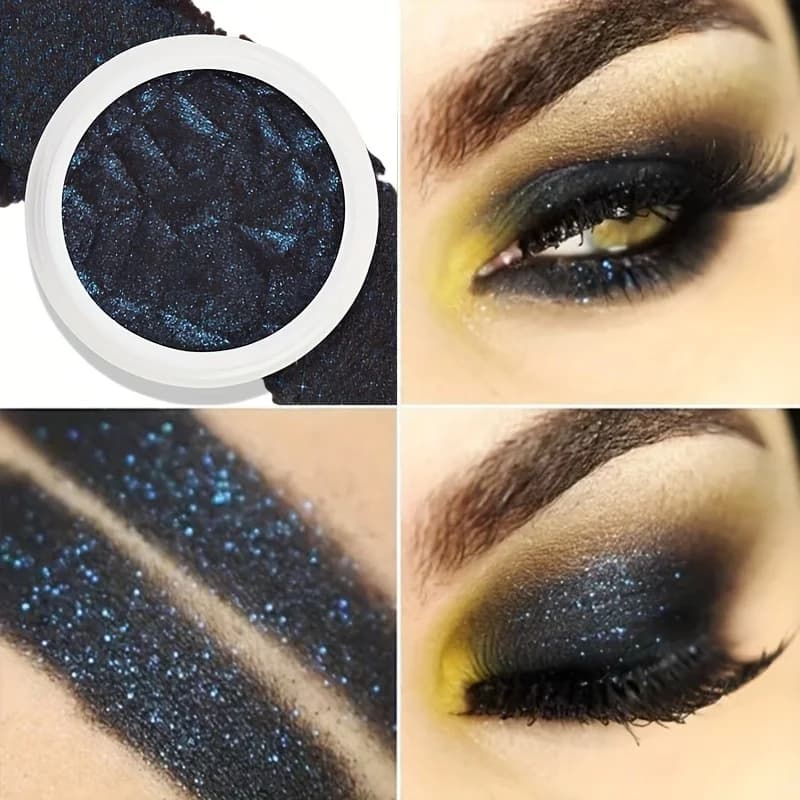 Palettes of mashed potatoes Glitter Smoky Black Metallic Dark Silver Wet Eyes Shadow Highlighter Cosmetic Pearl Pigments