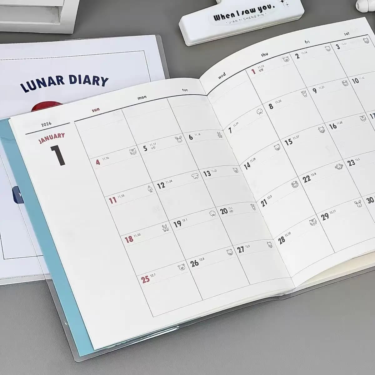 2026 Yearly Schedule Planner, Weekly and Monthly Plan Notebook, Office Day Planner, Adult Paper Ruled, Dated,January to December