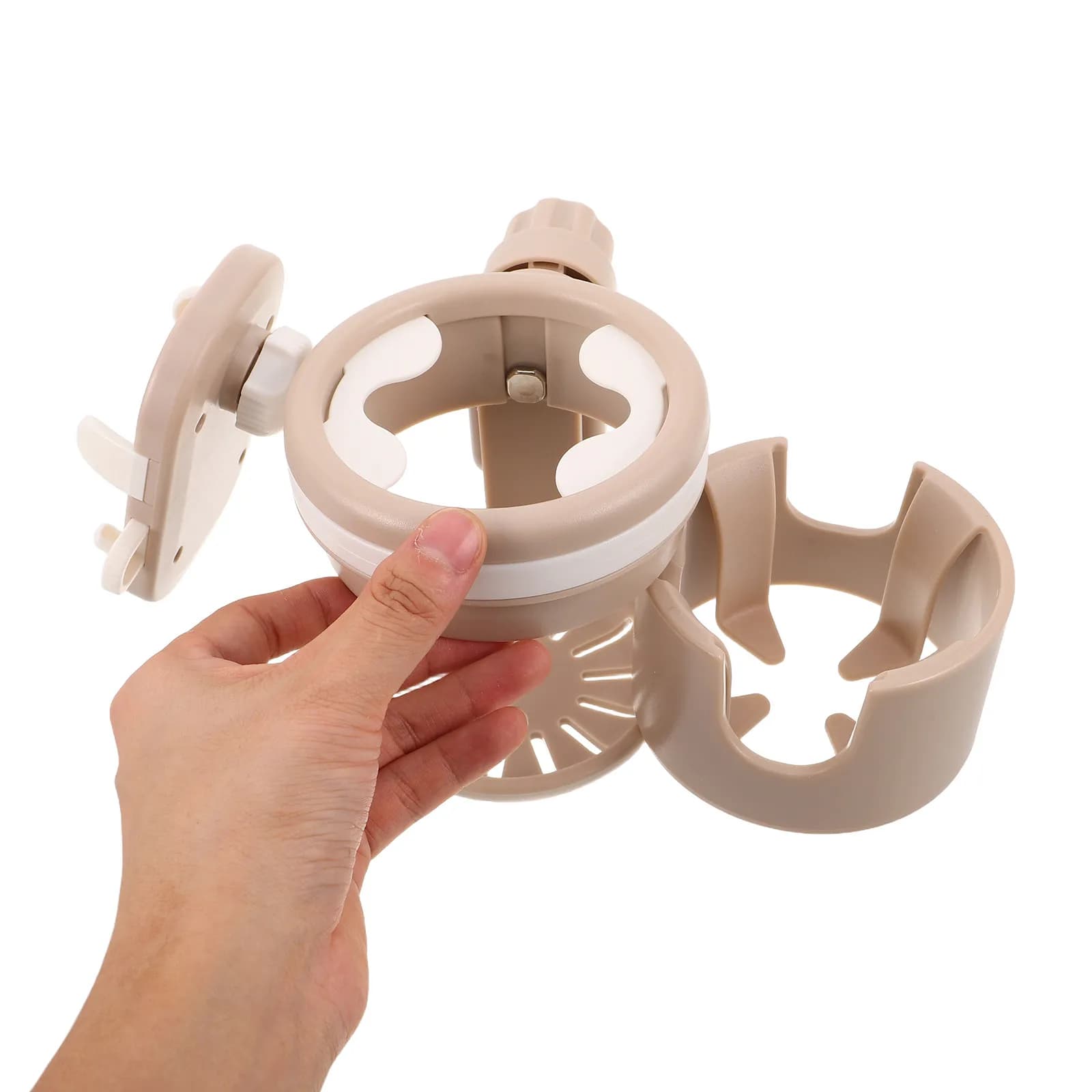3 in 1 cup holder for stroller, telephone support, water and milk bottle organizer, stroller accessories, wheelchair rack