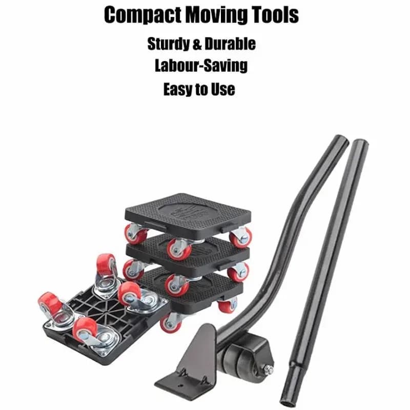 6 pezzi/set set di spostamento di mobili strumento di spostamento di mobili sollevatore per il trasporto di oggetti pesanti ruota mobile barra a rulli utensili manuali