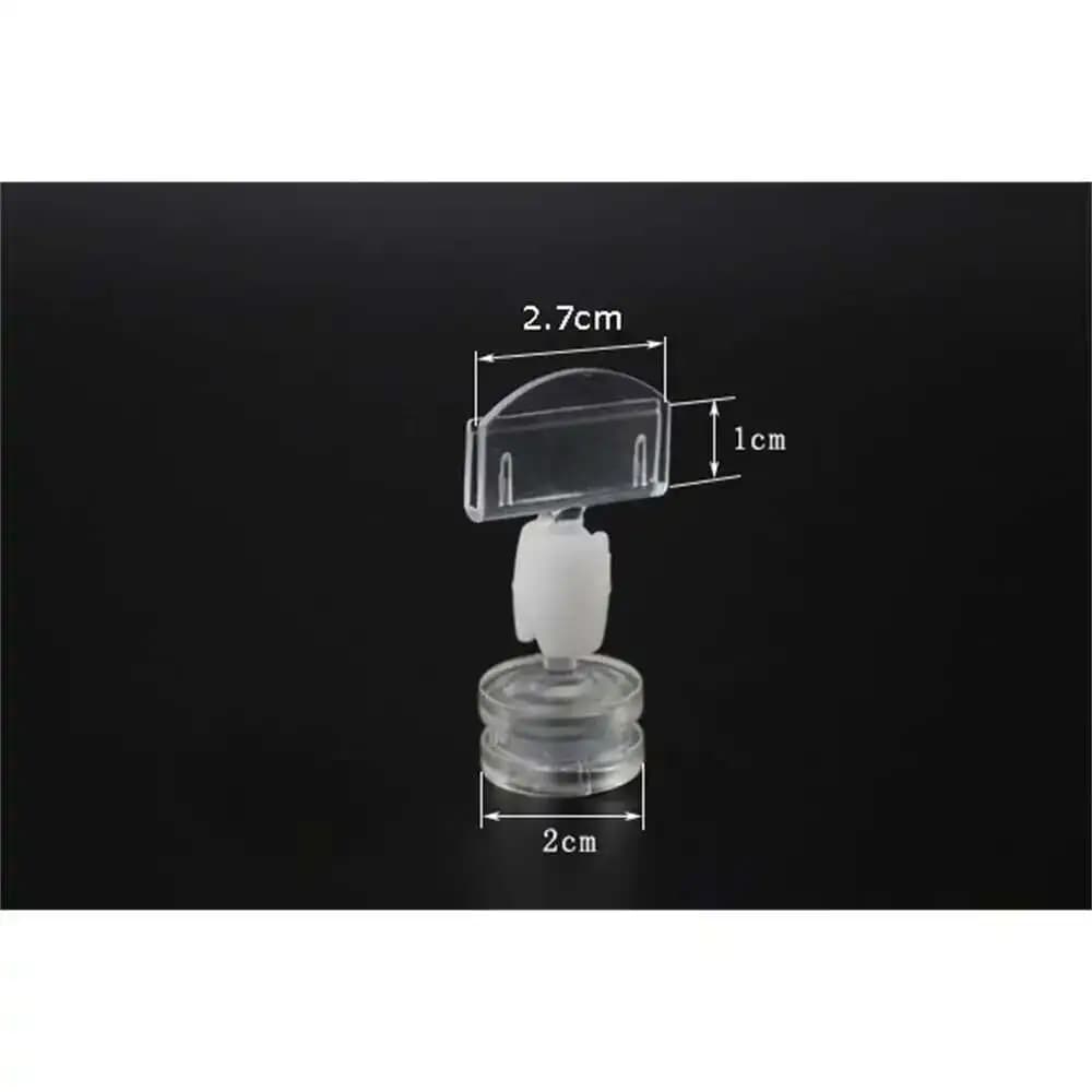 Clip pubblicitarie a canale a U in plastica pop Porta etichette magnetico Porta cartello montato su scaffale Display cartellino del prezzo Clip per promemoria con nota a scatto