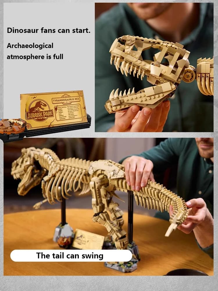 Giocattolo da costruzione dinosauro fossile Tyrannosaurus rex lungo 1,05 metri, giocattolo assemblabile educativo, sottoconfezione 3145 pa