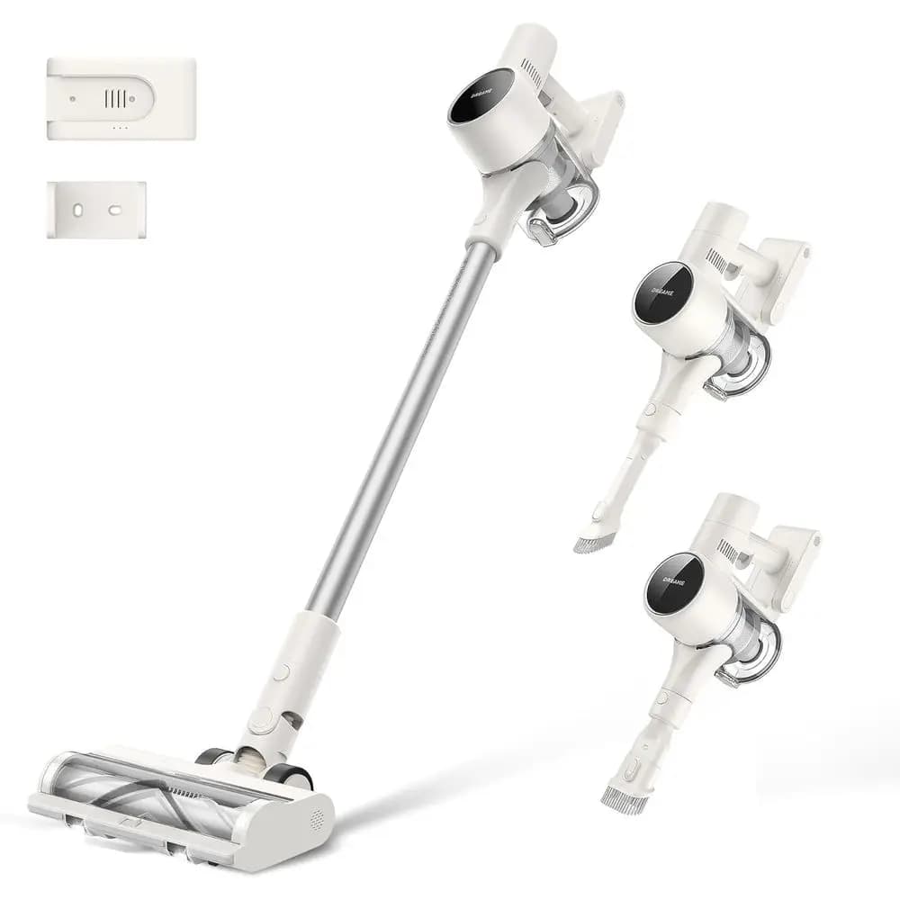 Aspirapolvere senza fili R10 Pure, aspirazione potente 120 AW, aspirapolvere a bastone per la casa, anti-groviglio, fari a LED, fino a 60 M
