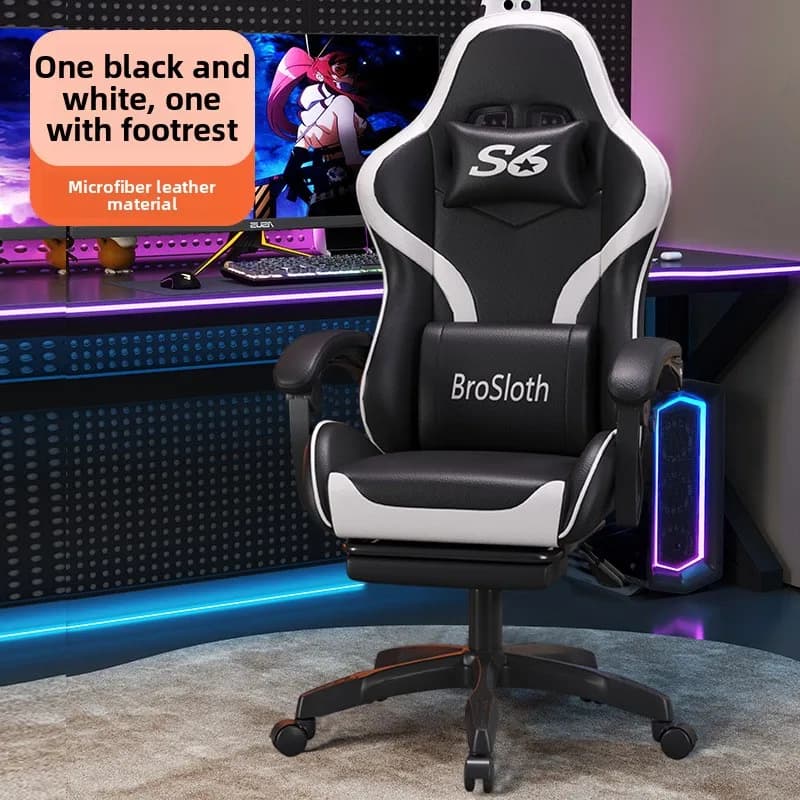 Sedia da Gaming Ergonomica Angolata con Altezza Regolabile, Sedia Professionale per Computer, Comfort per Casa e Ufficio, Sedia da Gamer