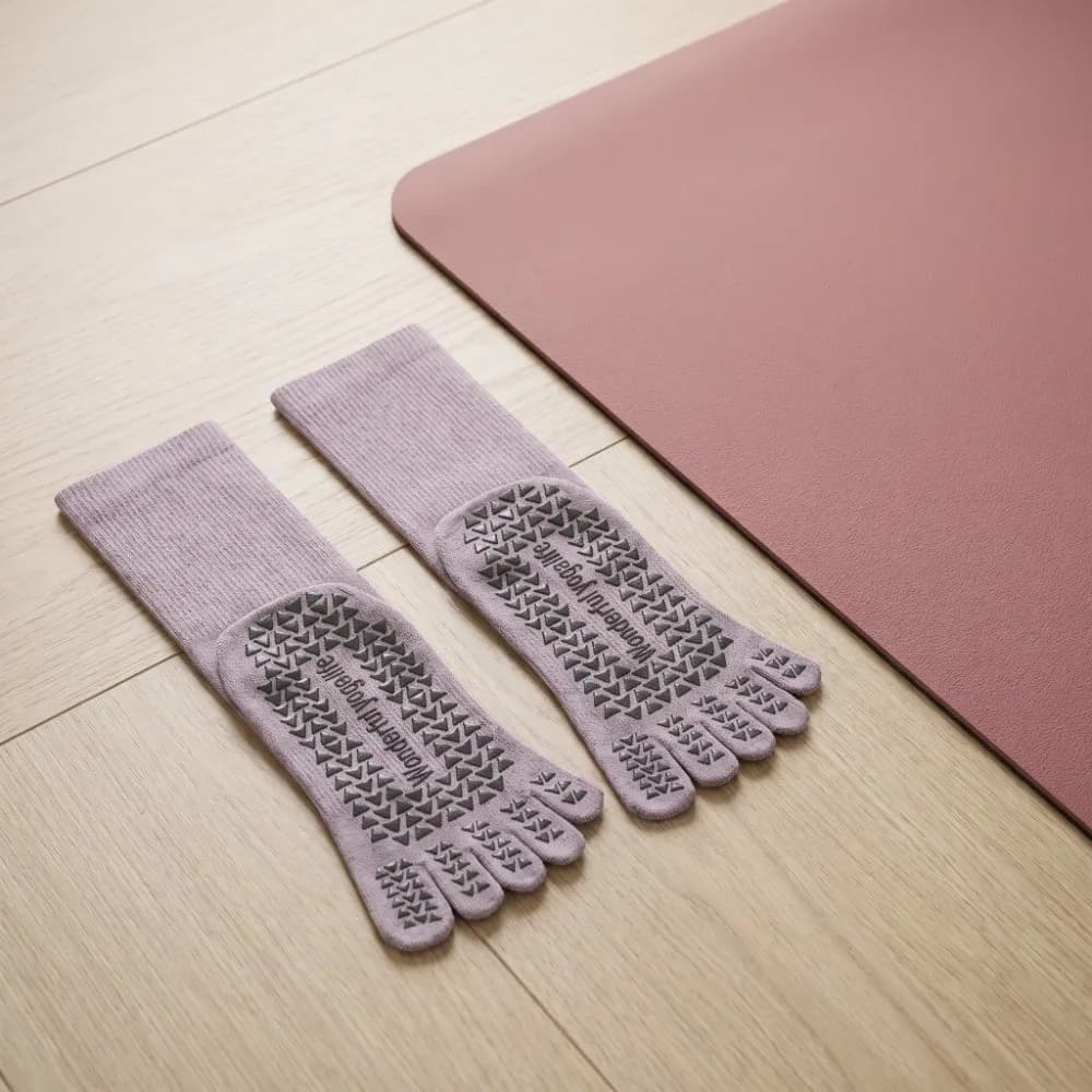 Five Fingers Sports Toe Socks Silicone Anti-slip Separate Fingers Women Yoga Socks Elasticity Cotton Sport Pilates Socks Dance
