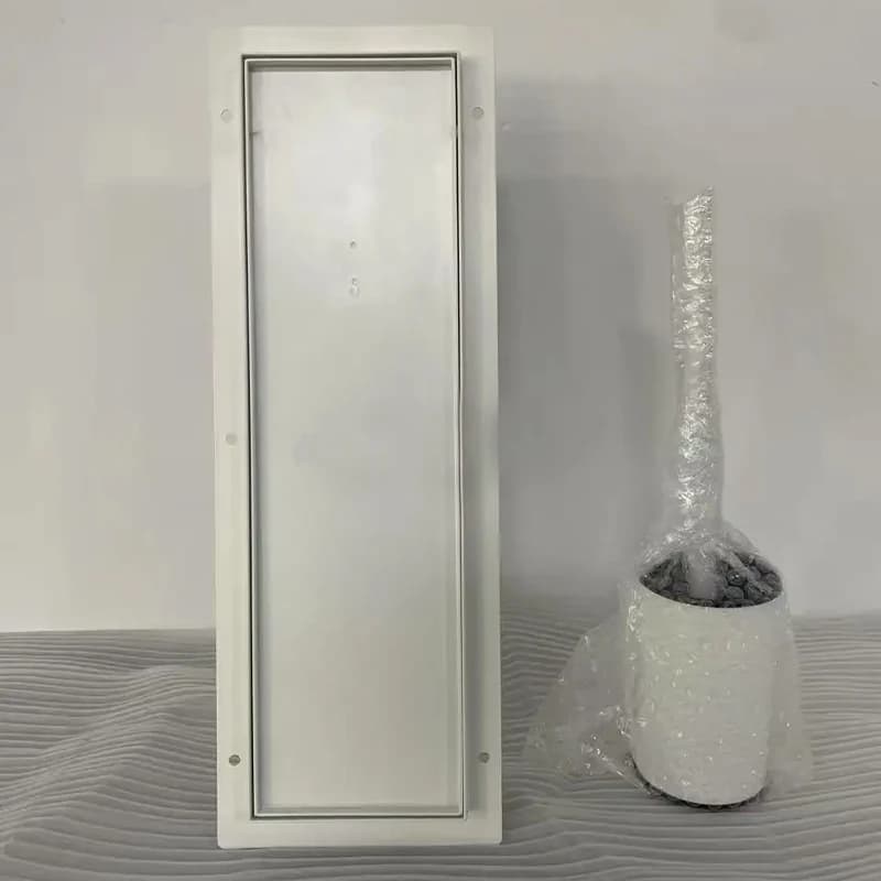 Porta scopino invisibile - Nicchia da incasso in acciaio 304 per piastrelle, spazio per riporre il bagno (nessun design)