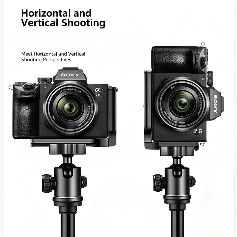 L-Bracket Vertical Quick Release Plate, fits Sony, Canon, DJI RS3/RSC2, Crane 2 gimbal & tripod