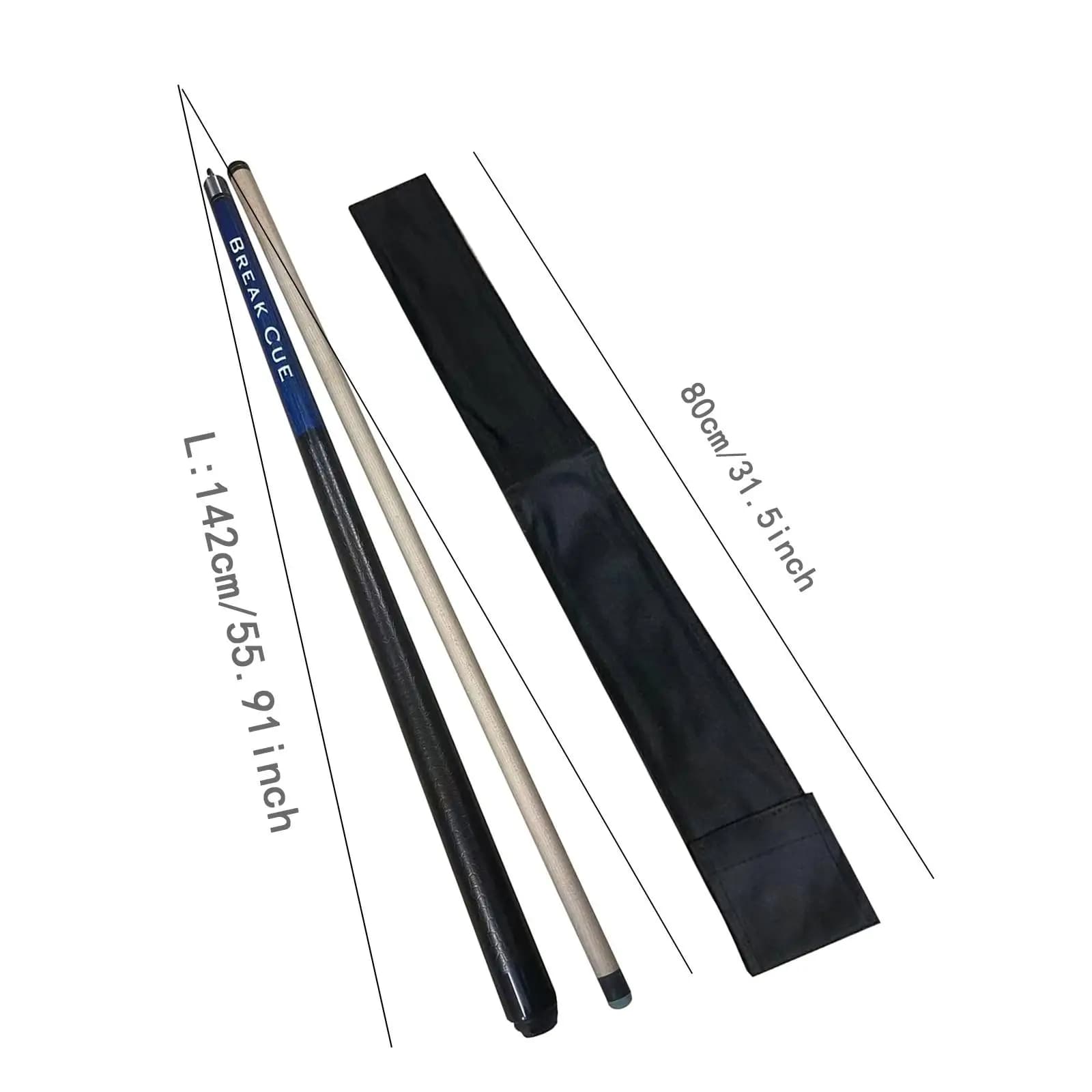 Stecca da Biliardo Professionale in Legno 142cm, Stecca Divisibile per Uomini e Donne, per Casa, Bar e Sala Giochi
