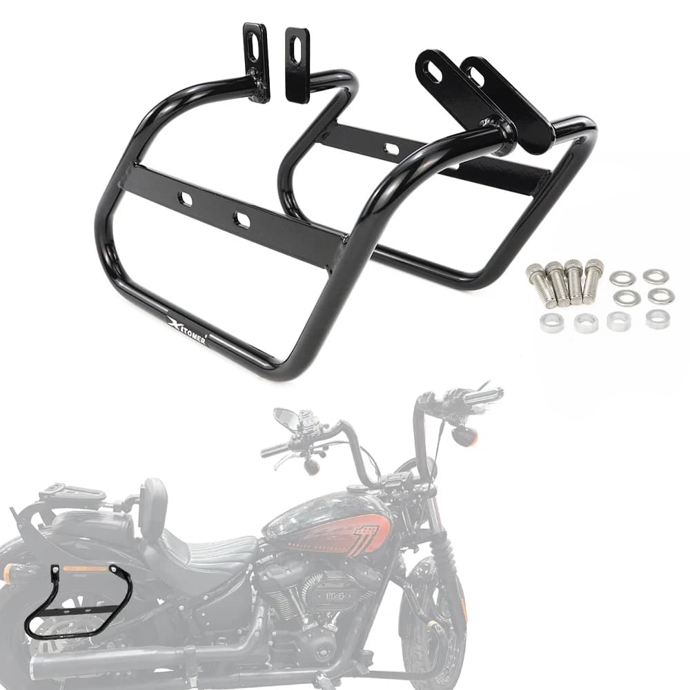Per Harley Davidson Softail Street Bob FXBB 2018-2020 114 FXBBS 2021-2024 Portapacchi per moto Borsa da sella laterale Staffa di montaggio