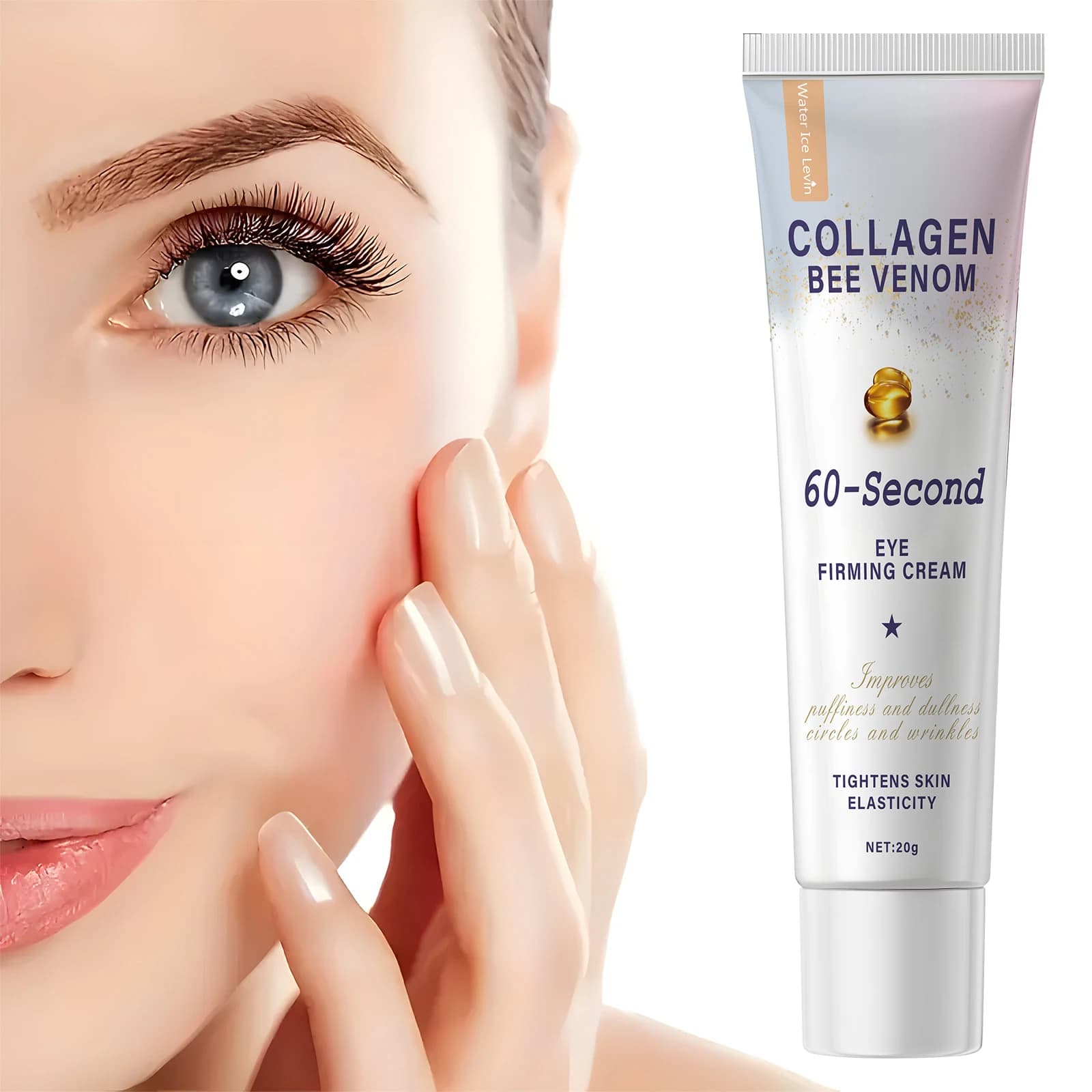 Crema rassodante per gli occhi - Veleno d'api, collagene ed acido ialuronico, nutriente profondo, rassodante e idratante, formula ipoallergenica, crema per gli occhi per tutti i tipi di pelle