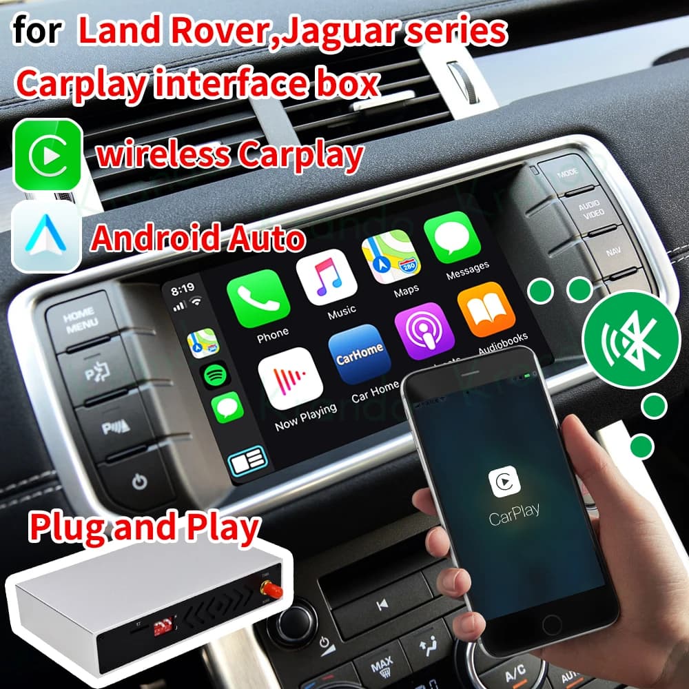 Krando Upgrade Android Auto Module For Land Rover Evoque Sport Jaguar F Pace XJ XJL XE XEL Wireless Apple CarPlay Interface Box