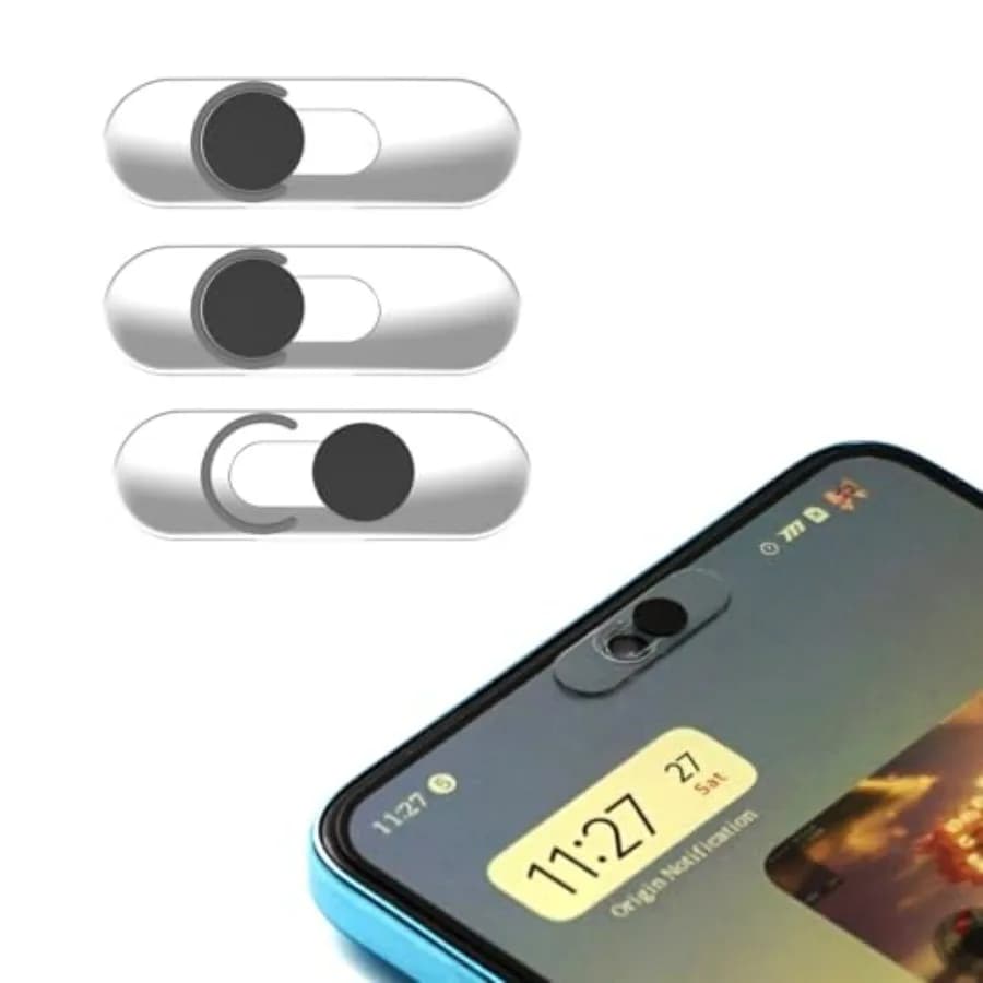Copertura trasparente ultrasottile per la fotocamera frontale, protezione scorrevole per la privacy della webcam per smartphone, compatibile con Galaxy Pixel iPad, A