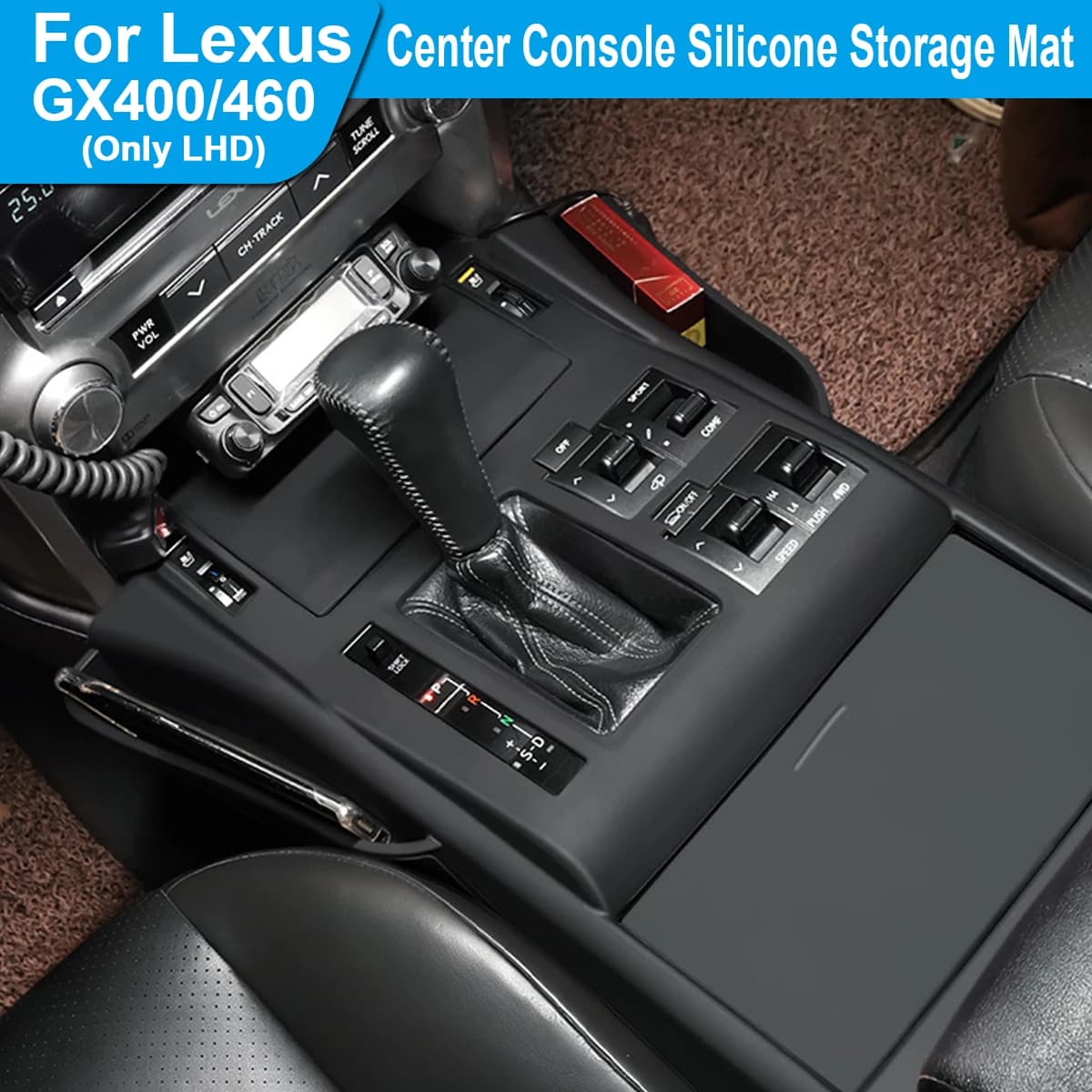 Per Lexus GX400/GX460 2010-2021, Tappetino in Silicone per Console Centrale - LHD, Tappetino per Cruscotto, Accessori per Modifiche Interne
