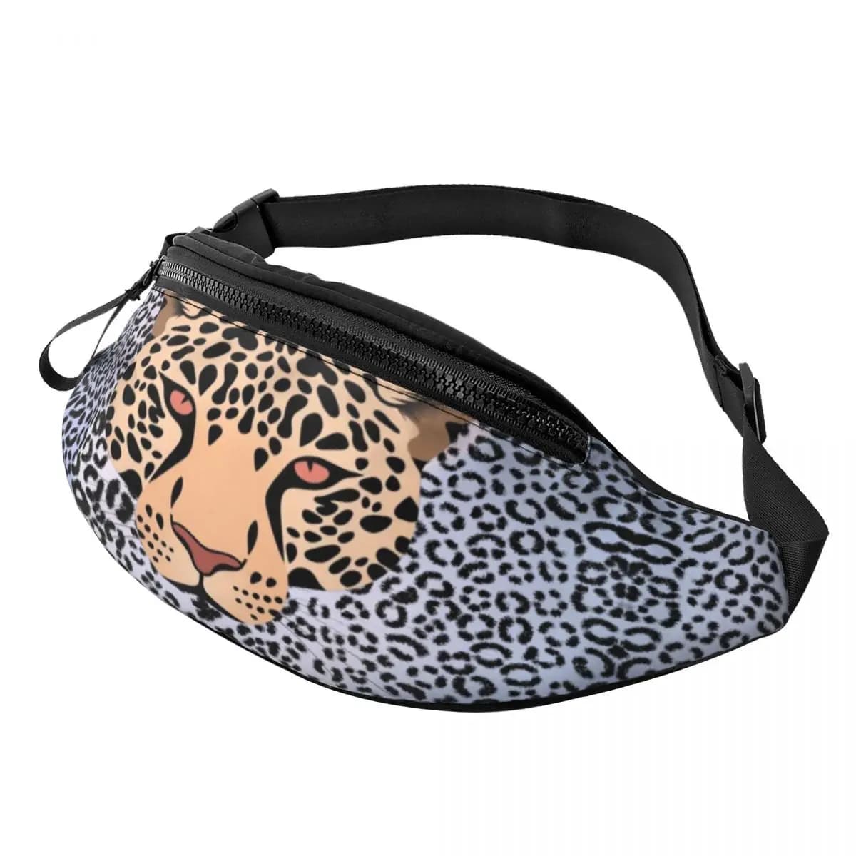 Marsupio personalizzato con motivo leopardato carino da uomo e da donna, marsupio a tracolla con stampa ghepardo per custodia per soldi per telefono in bicicletta da campeggio