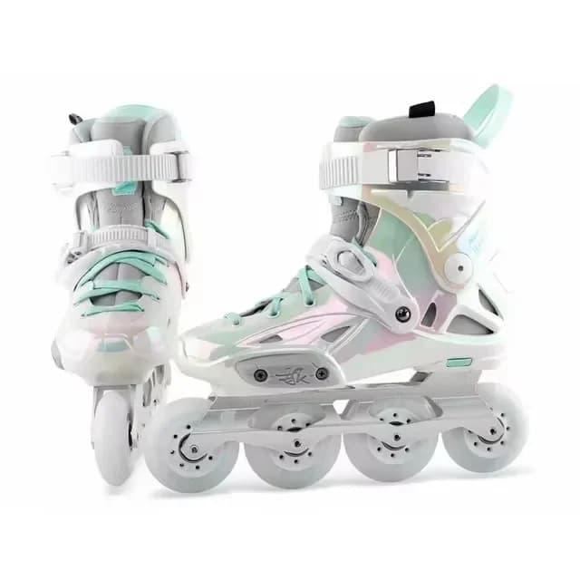 2024 Powerslide Imperial Pattini In Linea 100% Originale Arcobaleno Colore Professionale Slalom Pattinaggio Libero Scarpe Pattini Scorrevoli