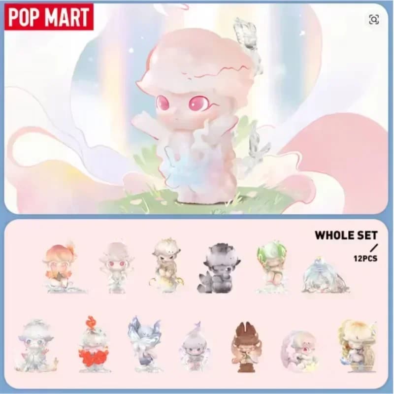 POP MART DIMOO Shapes in Nature Series Mystery Box Originale Blind Box Giocattoli a Sorpresa Ornamenti da Borsa Statuette Decorazioni per la Casa Bambole da Scrivania