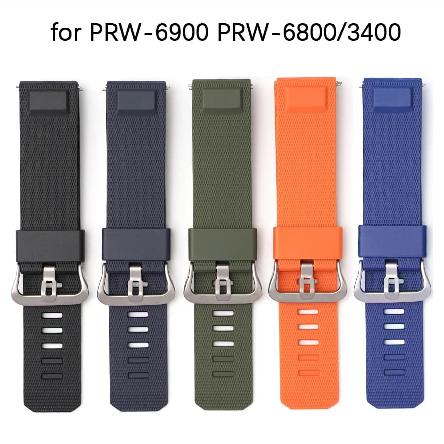 Cinturino in gomma per Casio Pro Trek PRW-6900 PRW-6800 PRW-3400 23mm a sgancio rapido, sportivo, impermeabile, da uomo, per esterni, cinturino di ricambio per orologio