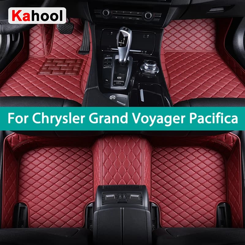 KAHOOL Car Mats for Chrysler Grand Voyager Pacifica 2007-2023 Carpets Piede Coche Accessories