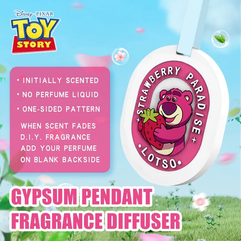 Diffusore di Fragranza Disney Lotso in Gesso Senza Profumo, Ciondolo per Auto, Deodorante per Ambienti, Decorazione per Interni