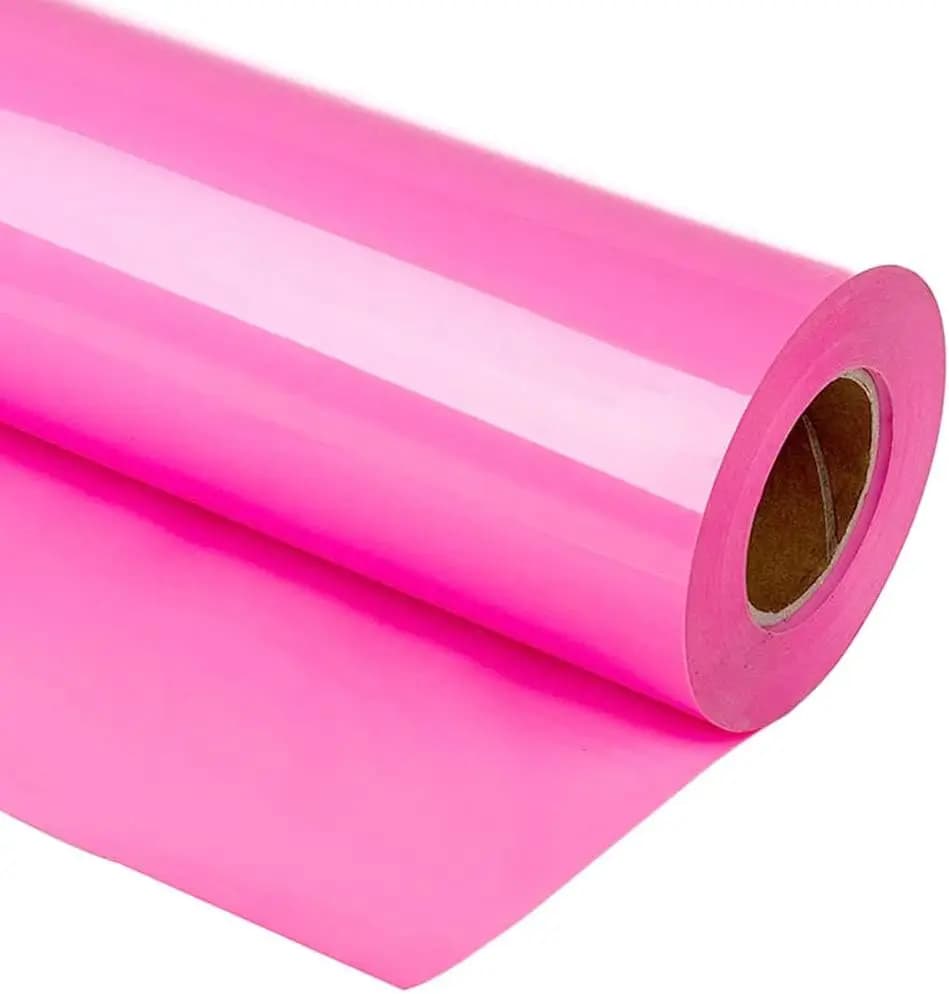 Rotolo di vinile termoadesivo rosa 12"x10ft, HTV opaco per magliette, facile da tagliare e intagliare, design fai da te con tutti i taglierini