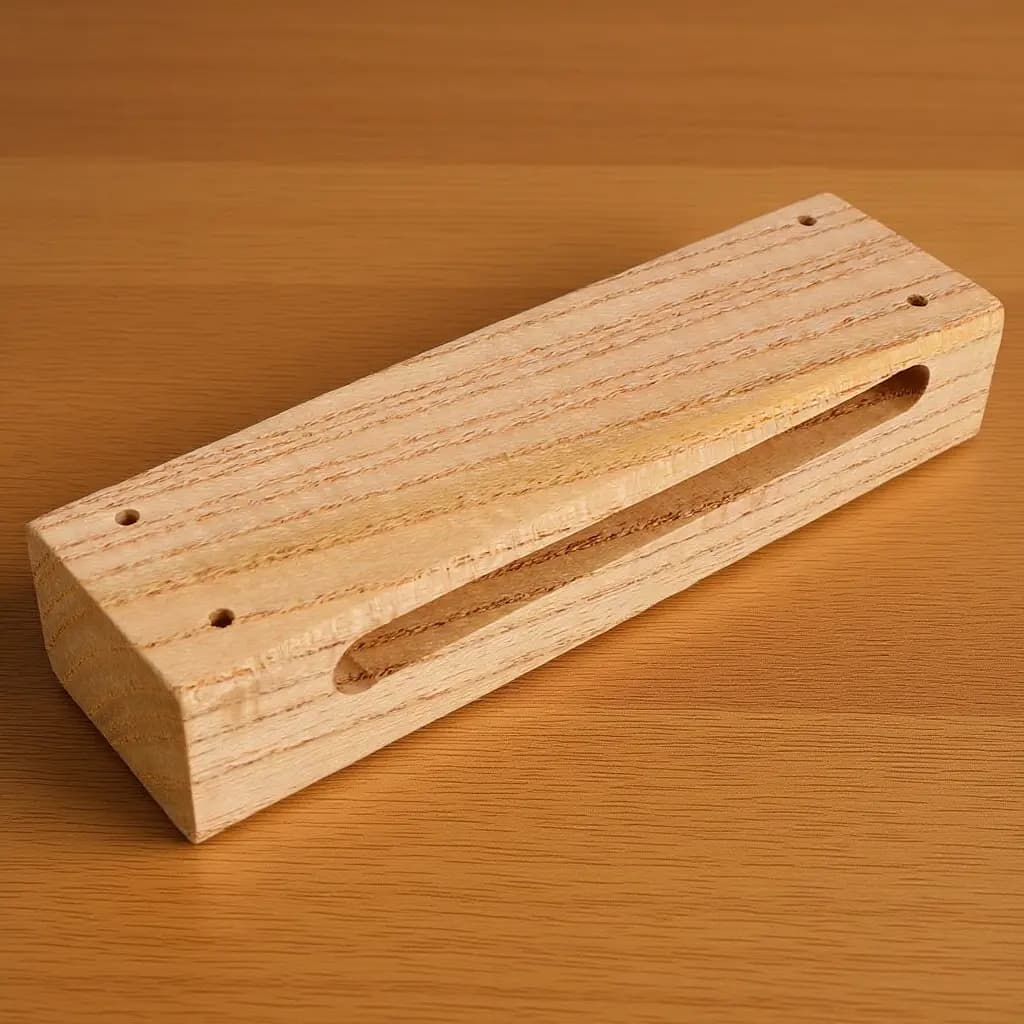 Blocco Musicale in Legno Duro, Design Monoblocco, Suono Forte e Nitido, Strumento a Percussione per Lezioni