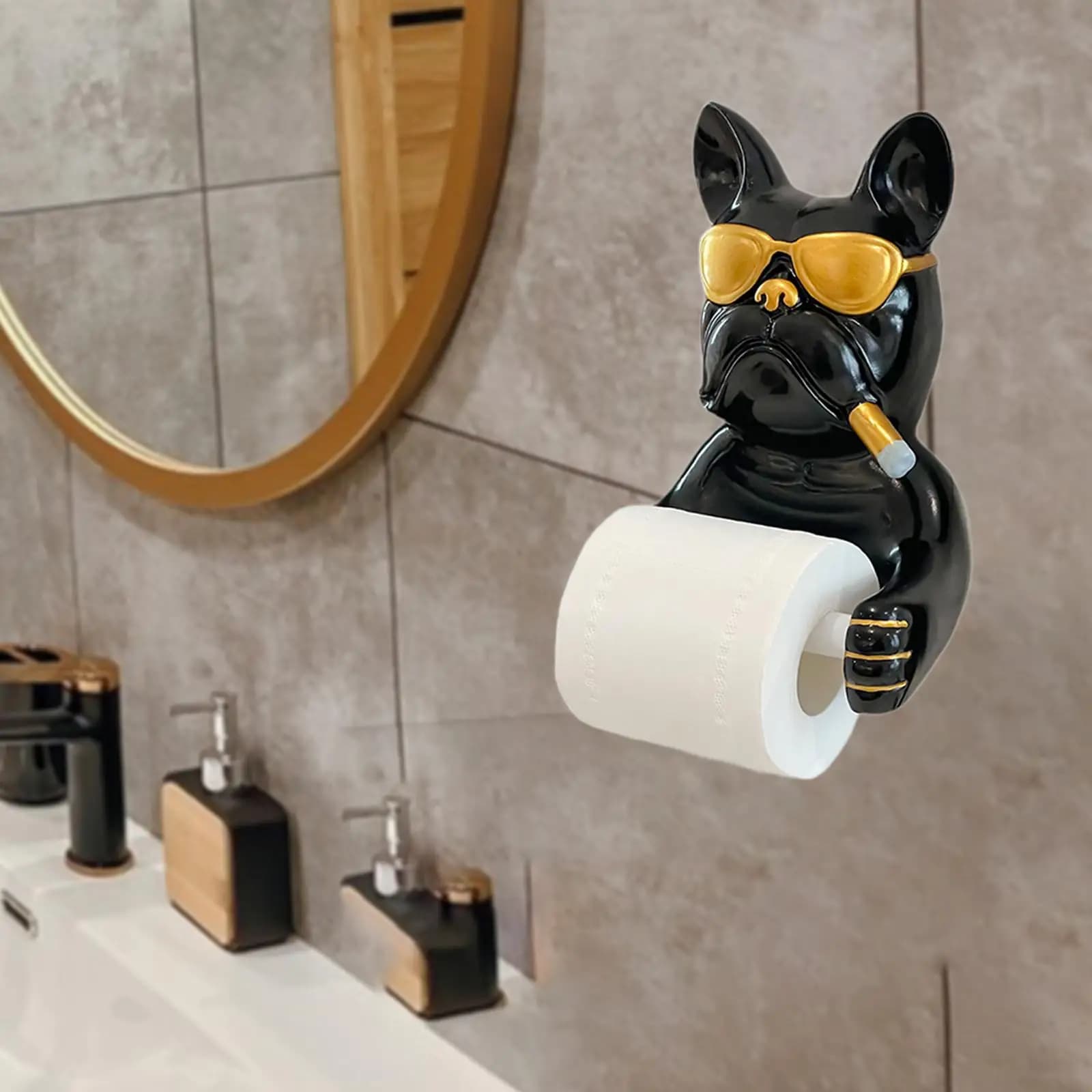 Portarotolo da parete, dispenser di carta igienica dal design creativo a forma di cucciolo