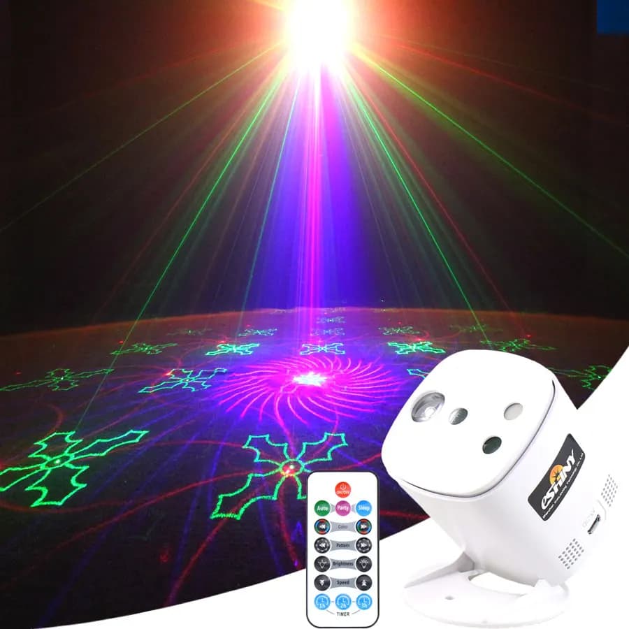 ESHINY 64/96 Patterns DJ Disco Light Party RG/RGB proiettore Laser RGB LED Bar Dance Room Stage Lighting Effect Holiday B218N6