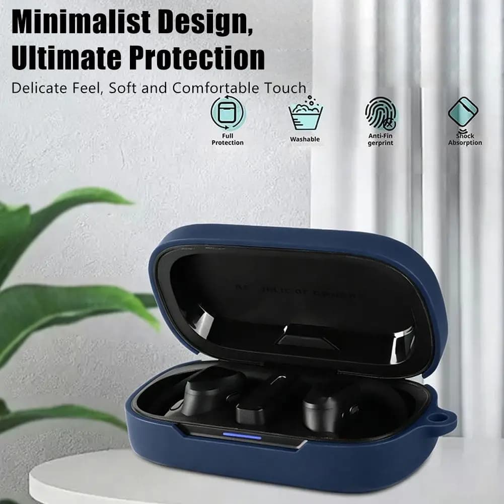 For ROG Cetra Open Wireless Earphone Case Soft Silicone Charging Case Storage Bag Full Cover Shockproof Dustproof With Carabiner