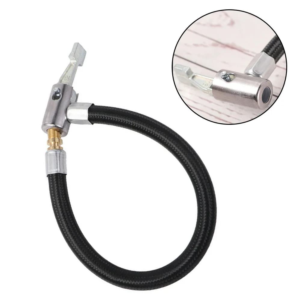 1 X Car Tire Inflator Hose Adapter Air Pump Extension Tube Fast Inflation Deflation Locking Airtight For Vehicles Motorcycle