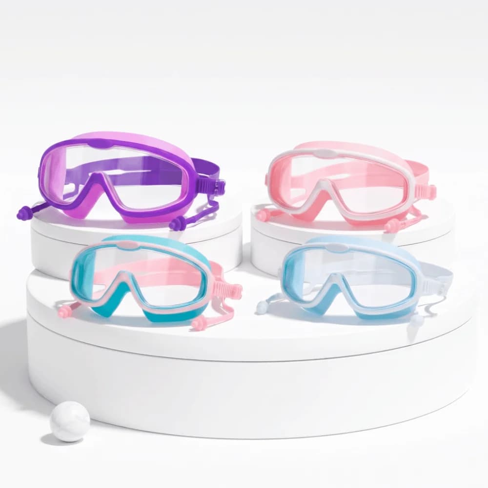 Anti-Fog Swimming Goggles HD View UV Protection Big Frame Swim Goggles Multi-color Waterproof Large Frame Swim Goggles Diving