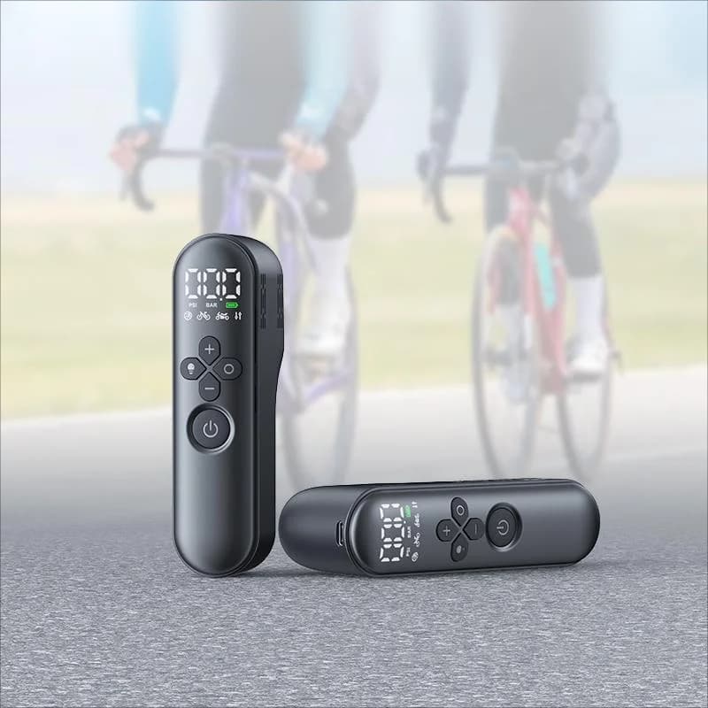 T05 Compressore d'Aria Portatile Personalizzabile ad Alta Pressione, Gonfiatore per Pneumatici di Bici e Auto, Pompa d'Aria Ricaricabile Automatica