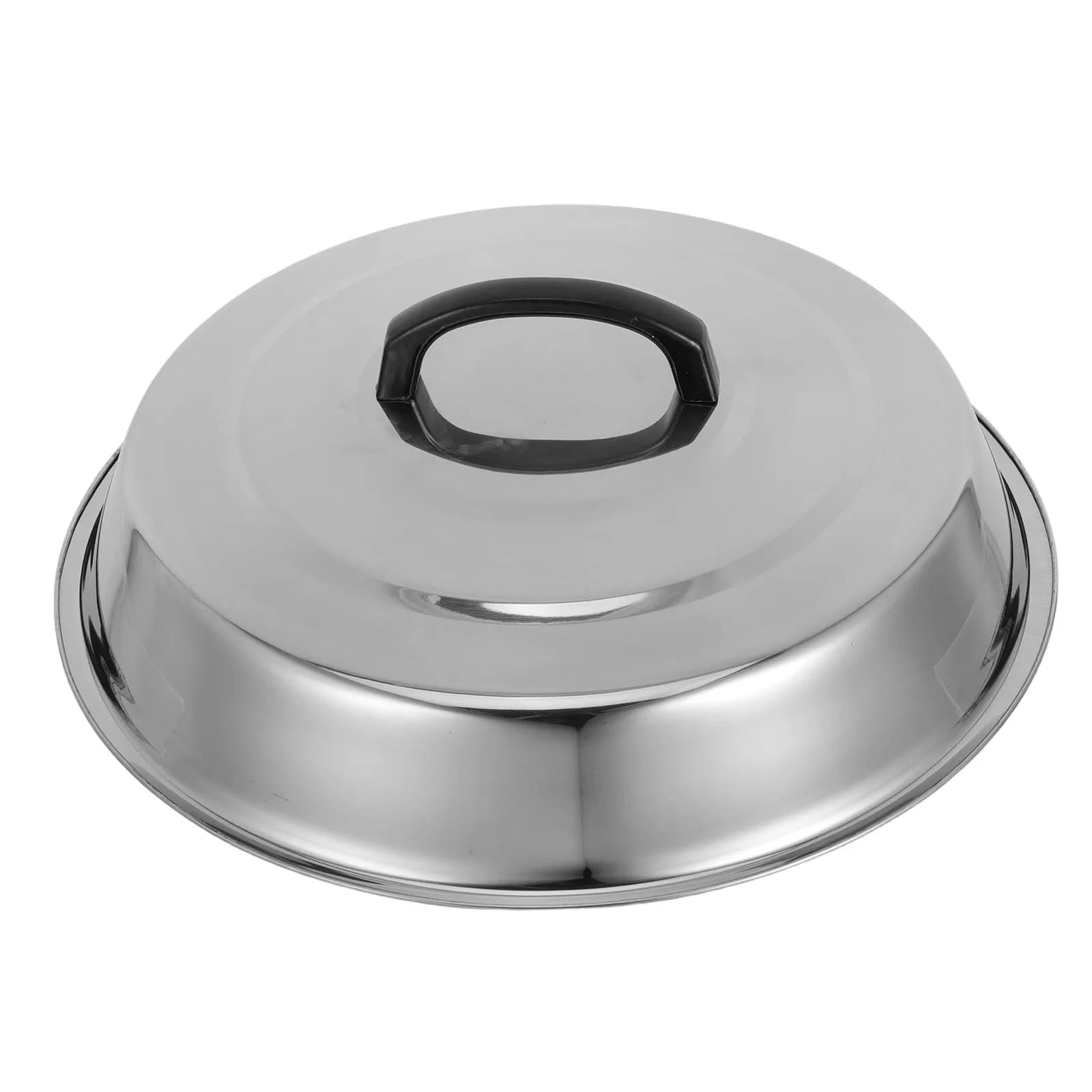 Round Stainless Steel Basting Cover 12 Inch for Grill Skillet Wok Frying Pan Cheese Melting Dome Steaming Roasting Outdoor Bbq