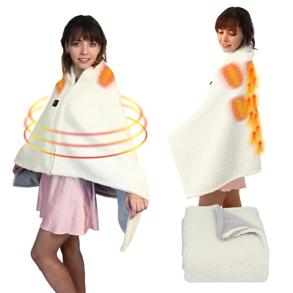 Coperta elettrica 150x80 cm 3 riscaldati Controllo della temperatura regolabile Riscaldamento rapido Tappetino riscaldante elettrico USB 5V