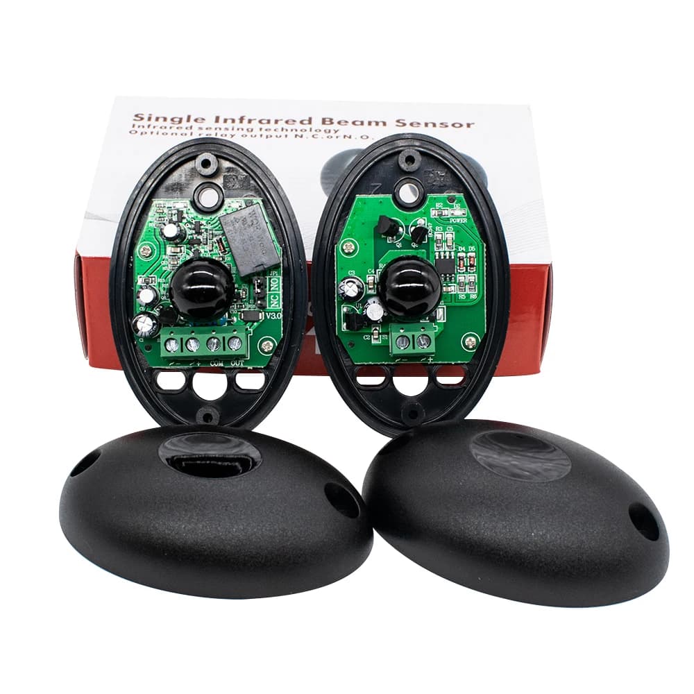 DC/AC 12-24V sensore di allarme sensore a fascio infrarosso fotocellula 15 m di raggio di rilevamento impermeabile IP55 fotocellula cancello automatico porta sicurezza