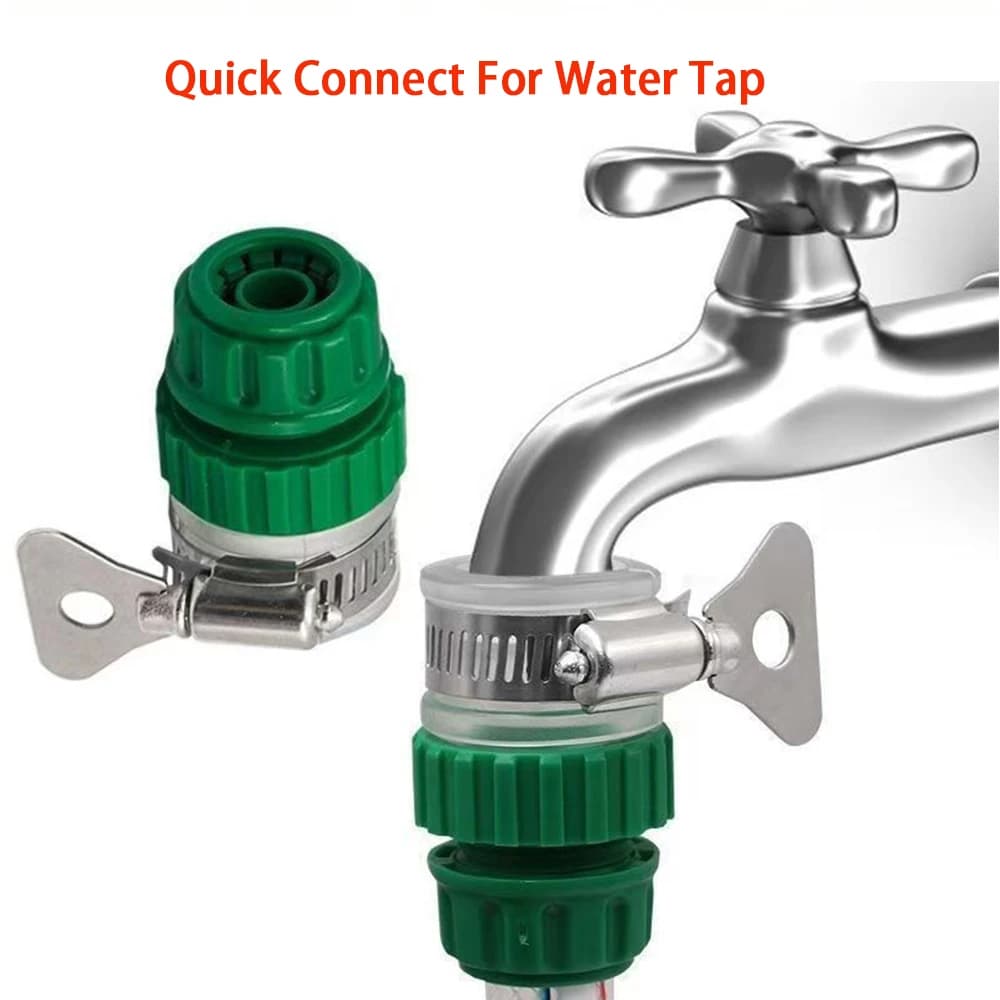 Universal Garden Tap Quick Connector 1/2" 3/4" Adapter Fits 15‑18mm Tap 13‑16mm Hose Water Pipe Fitting for Garden Irrigation
