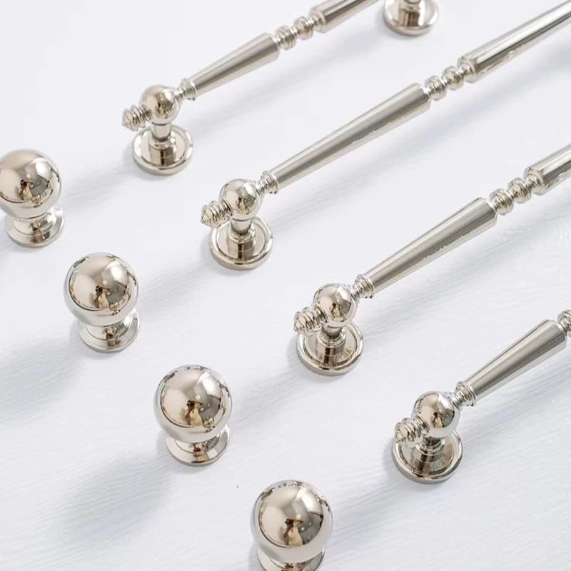 Maniglia per mobile antica francese in titanio argento, pomelli per cassetti da camera di alta gamma, maniglie lunghe per cucina, maniglia per mobili.