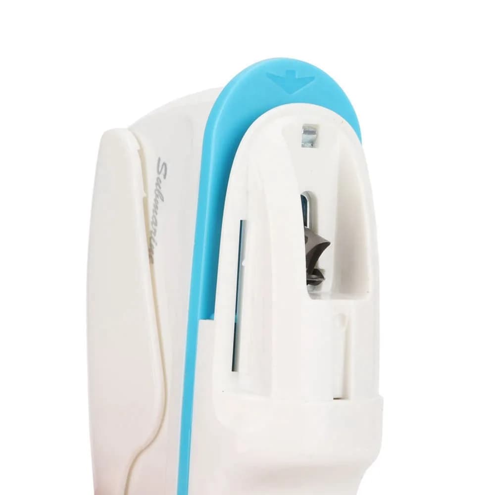 ABS Stapleless Stapler Up to 8 Sheets White/Blue/Pink/Purple/Green Stapleless Stapling Machine Labor Saving Design No Staple
