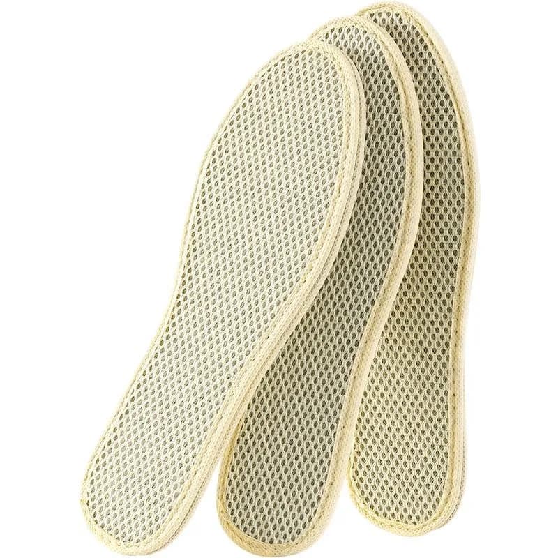 Bamboo Deodorizing Insoles, Breathable Mesh Shoe Inserts, Sweat-Absorbing Insoles for Men, Women & Casual Wear 1Pair/2Pairs