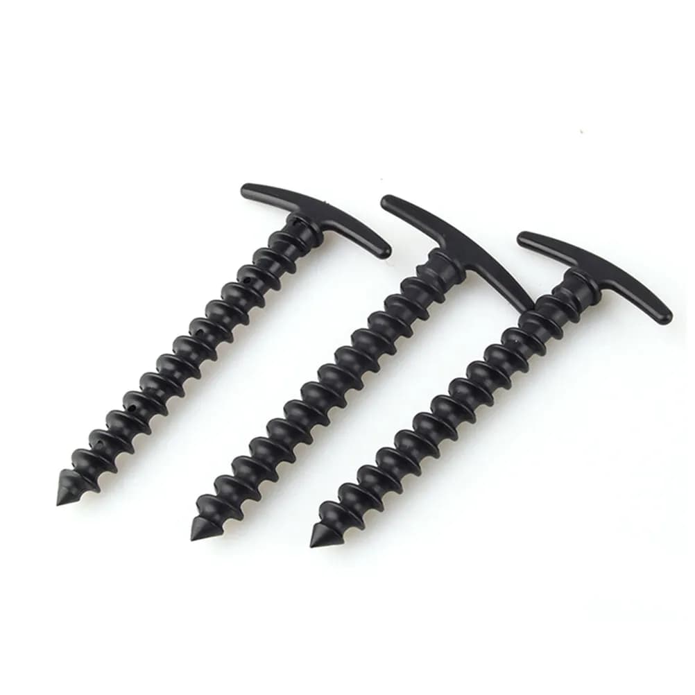 Set di 10 Picchetti a Spirale da 14,5 cm in Nylon Arancione Brillante per Tende da Campeggio, Gazebo, Patio e Giardino, Resistenti