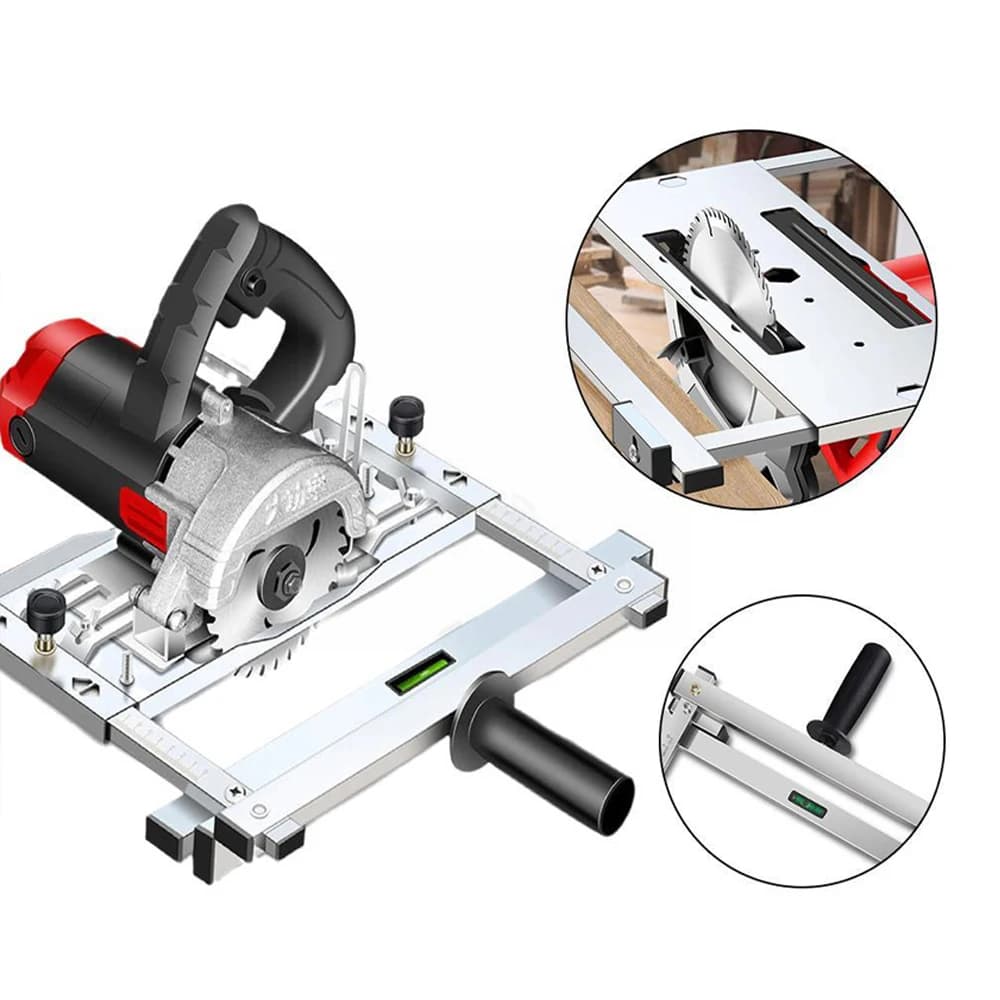 Sega Circolare Elettrica Multifunzionale, Tavola di Taglio Portatile con Guida di Posizionamento, Accessori per Macchina da Taglio del Legno